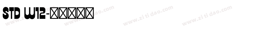 STD W12字体转换